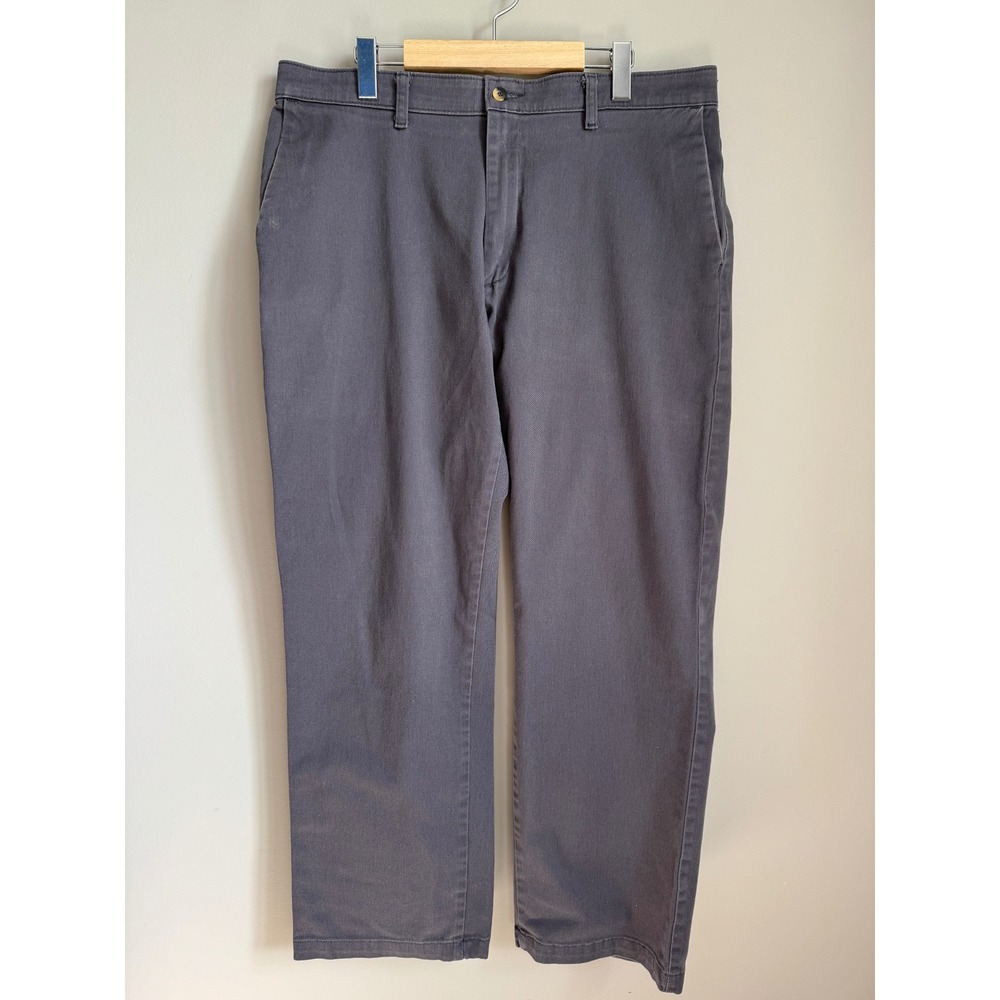 Wrangler Comfort Solutions Series Chino Pants Gray 36x30 Workwear Utility Rugged
